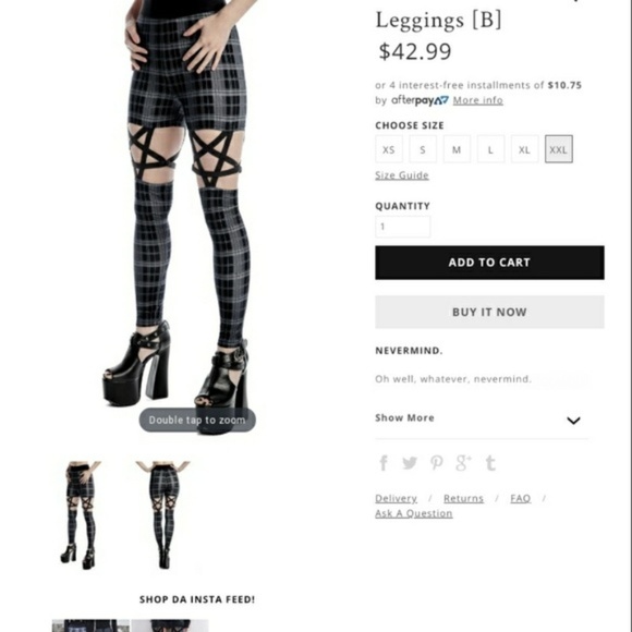 NWT Killstar Nevermind Leggings Size XS - Picture 2 of 2